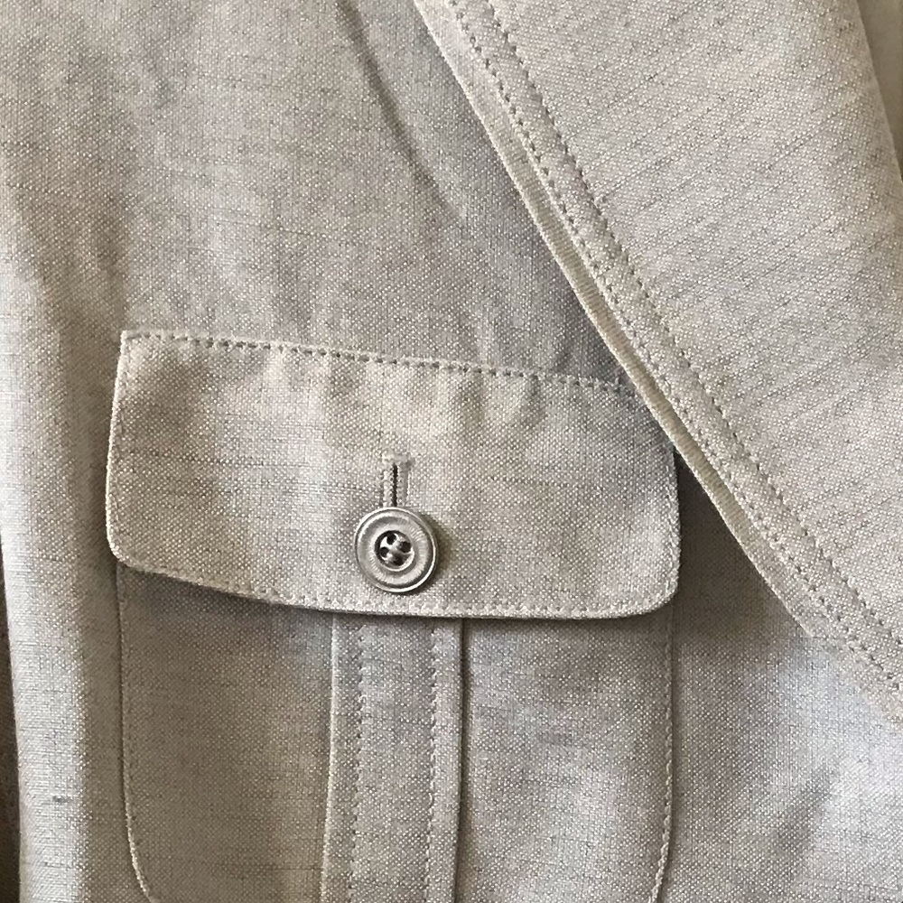 Tahari ASL Linen Rayon Vintage Safari Jacket - Picture 4 of 9